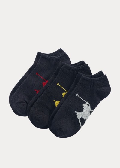 Calcetines Polo Ralph Lauren Hombre Negros - Big Pony 3-Pack - BSZJC1720